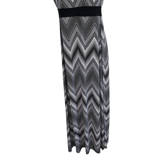 Tek Gear Chevron Maxi Dress Racerback Black White Stretch DryTek Activewear L - Picture 7 of 12